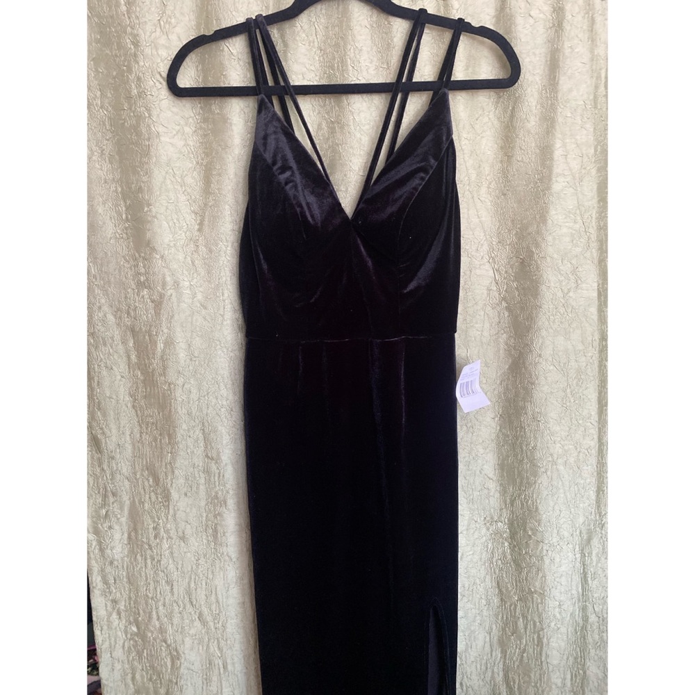 Jodi Kristopher Black Velvet Formal / Prom Dress